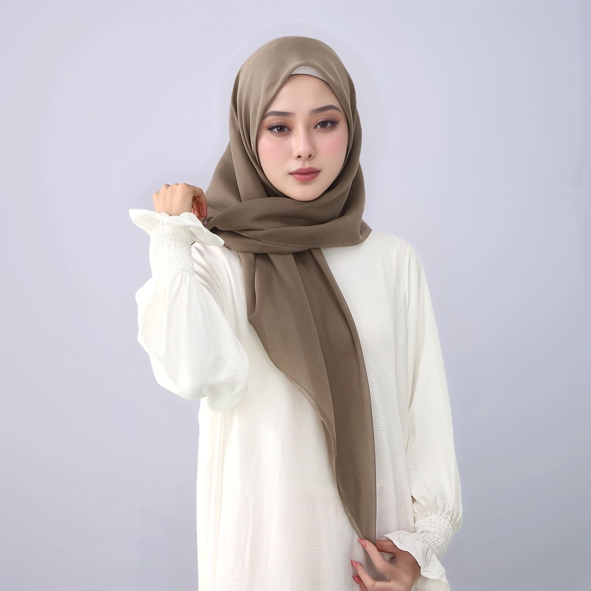 Ramadan 110cm Solid Viscose Sq - Trend Women Fashion のレビューと価格