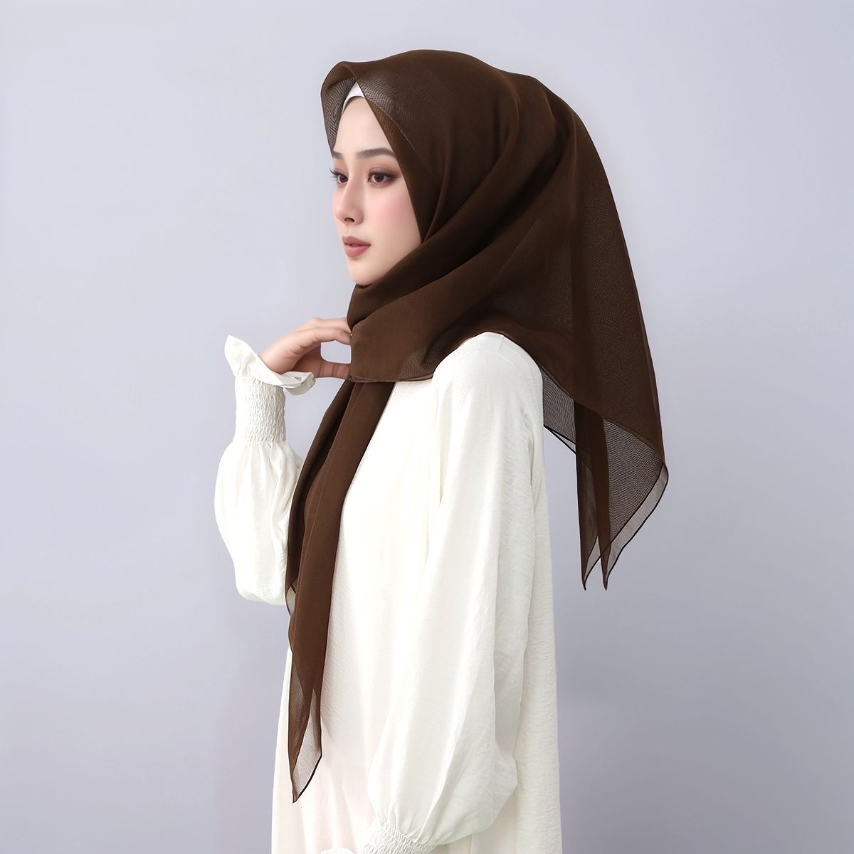 Ramadan 110cm Solid Viscose Sq - Trend Women Fashion のレビューと価格