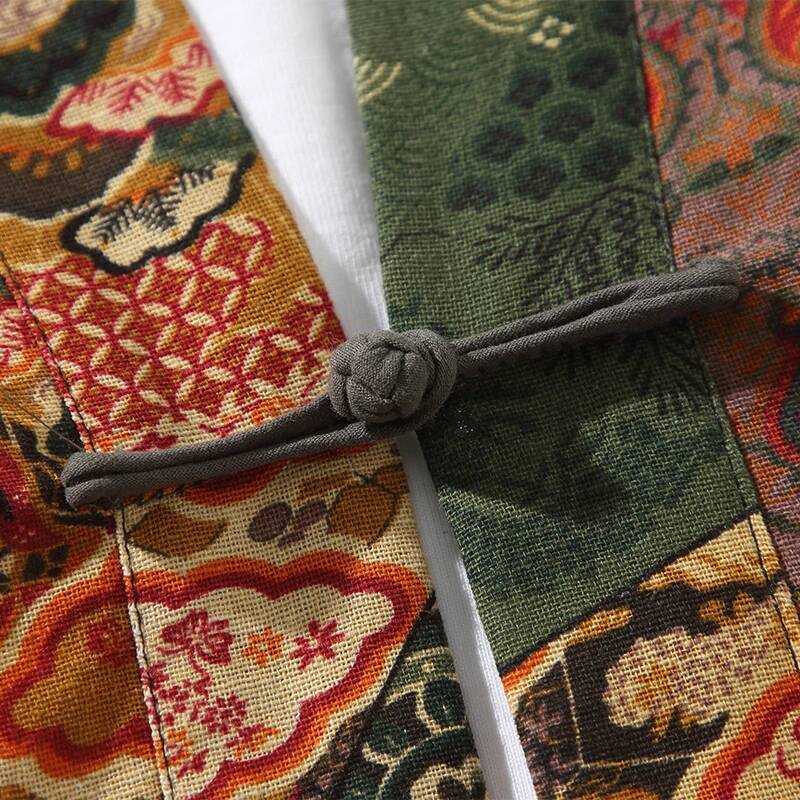 Ethnic Style Print Yukata Men  - Women'S Fashion Suit のレビューと価格