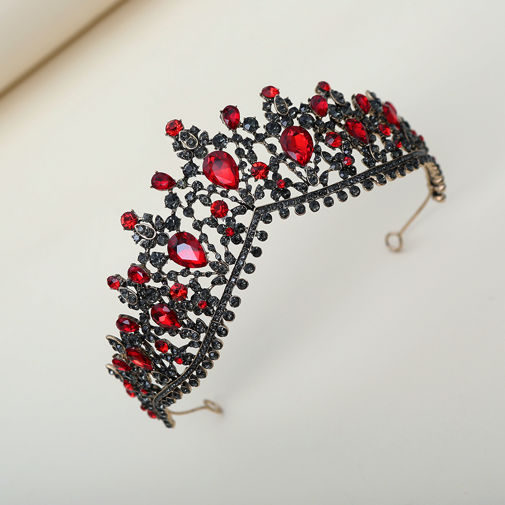 Dark Ruby Black Diamond Crown  - Women Fashion Style のレビューと価格